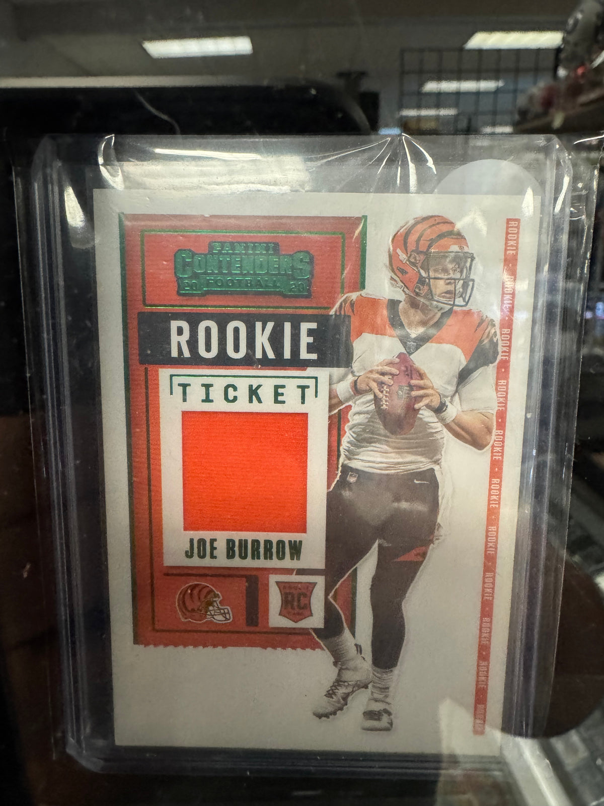 2020 Panini Contenders Joe Burrow Rookie Ticket Variation Rookie Patch RC – Cincinnati Bengals