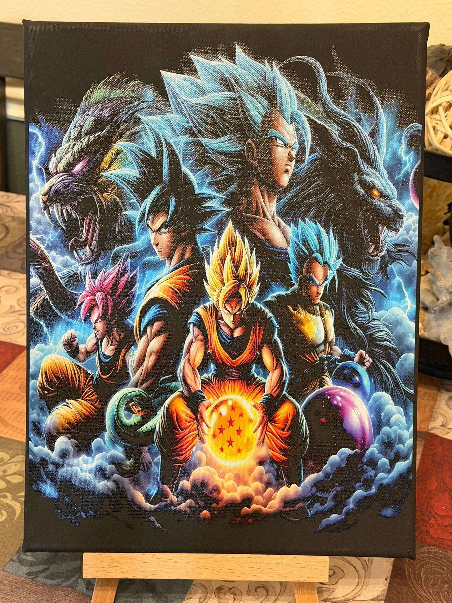 12x16 Dragon Ball Z-Inspired Fantasy Battle Wall Art for Anime Room, Gaming Room & Collector Display