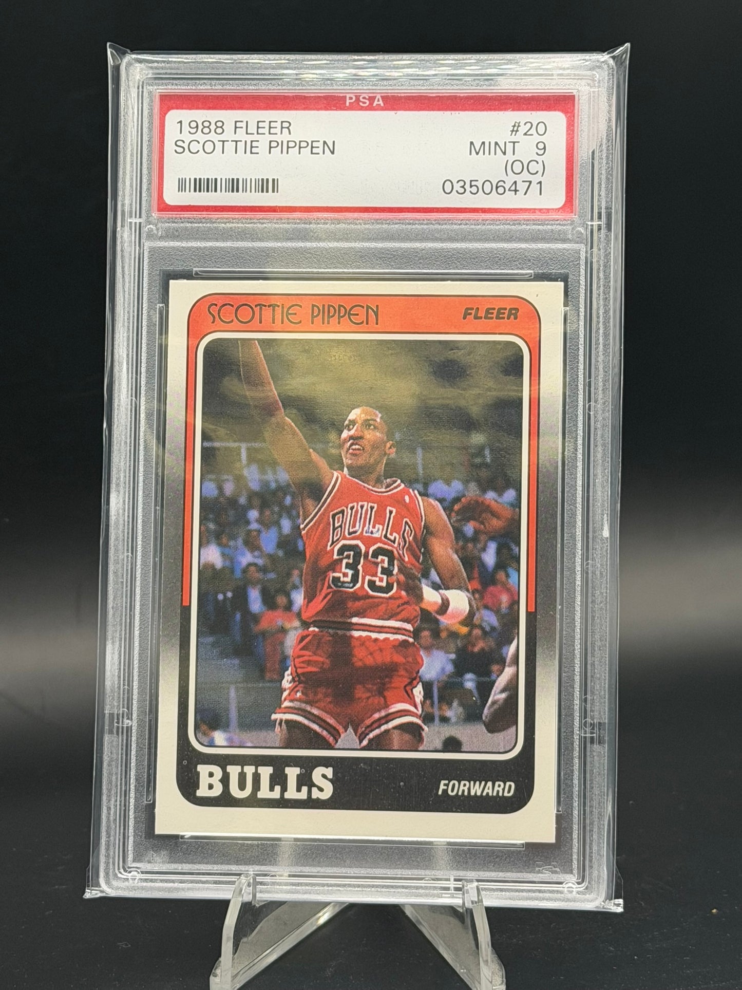 1988-89 Fleer Scottie Pippen #20 Rookie Card RC – PSA 9 MINT (OC) – Chicago Bulls HOF