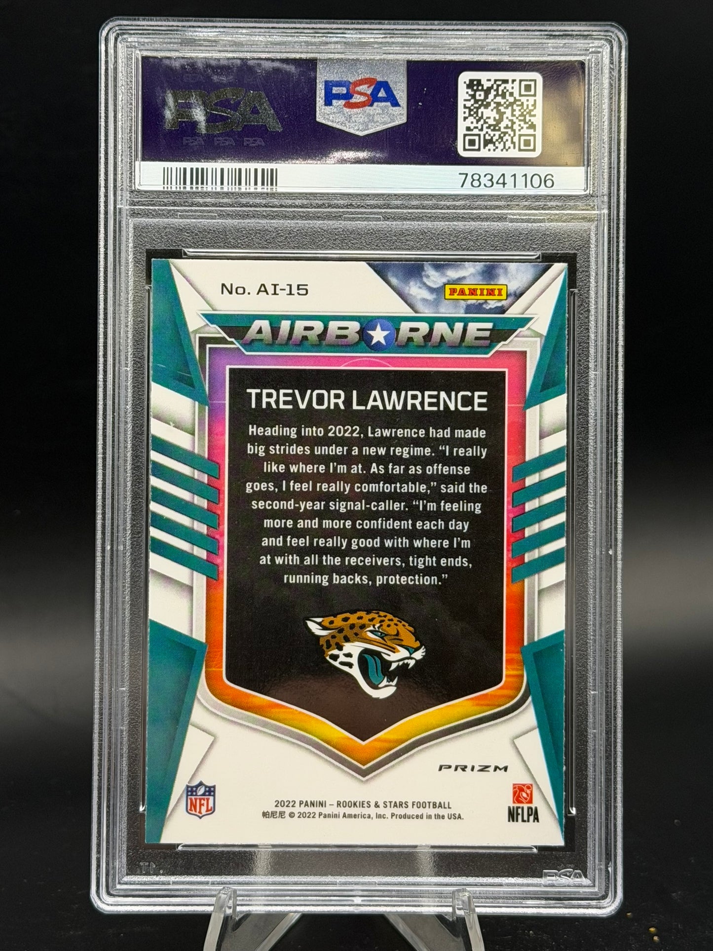2022 Panini Rookies & Stars Trevor Lawrence Airborne Red Plaid #AI15 PSA 10