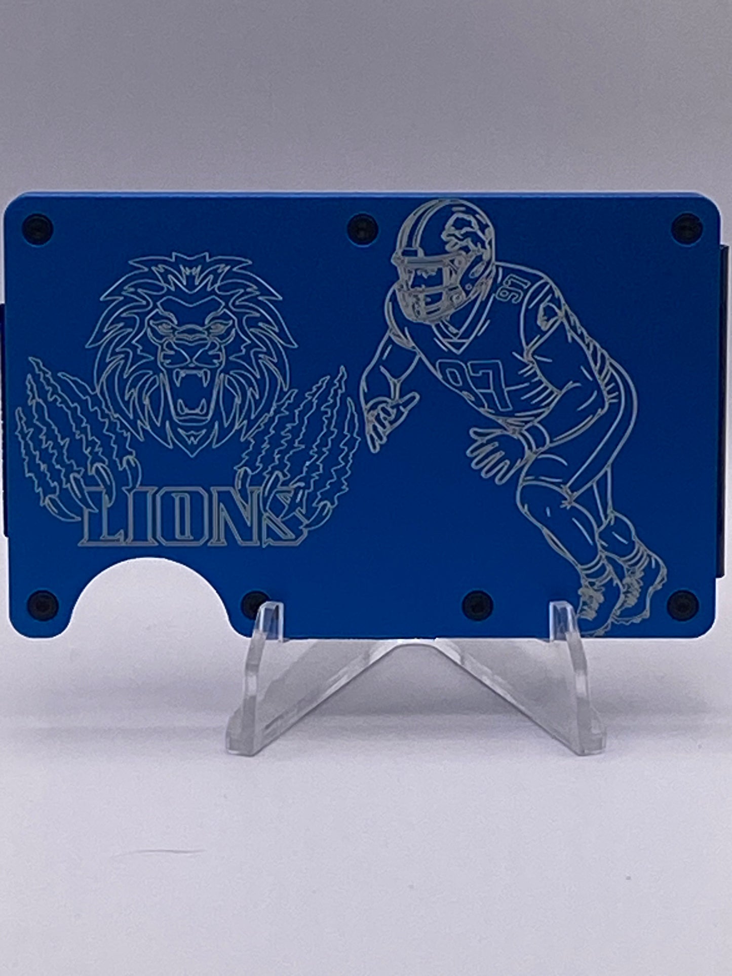 Detroit Lions Aidan Hutchinson RFID Wallet – 1/1 Custom Engraved Aluminum Money Clip