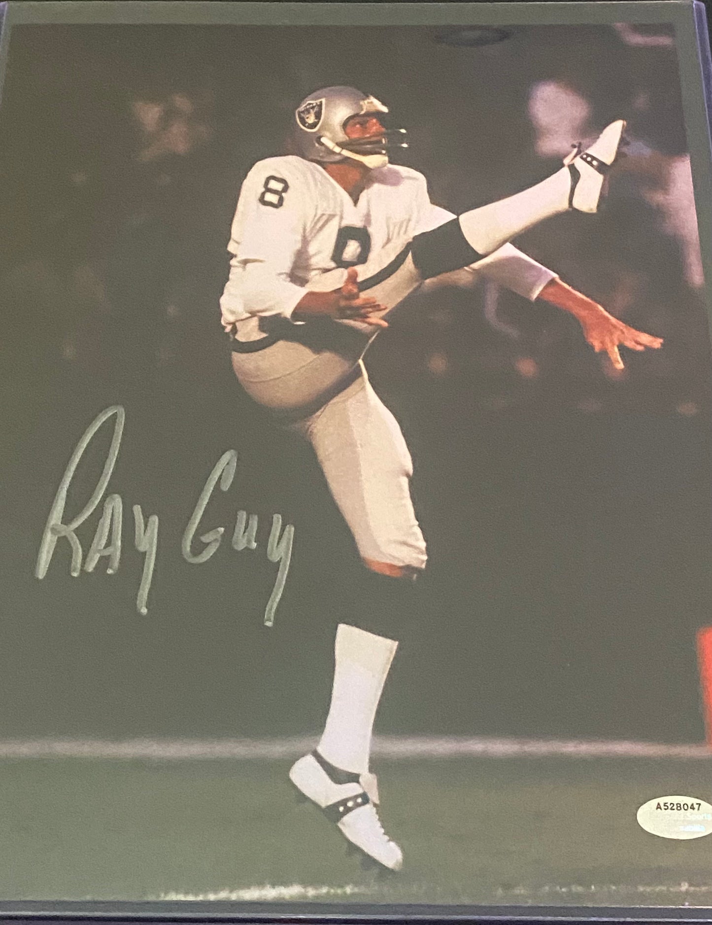 Ray Guy Signed Oakland Raiders 8x10 Photo – HOF Legendary Punter
