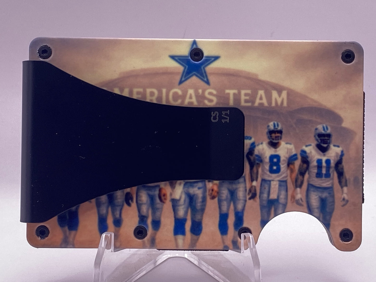 America’s Team Cowboy Inspired Metal RFID Wallet | Minimalist Card Holder | Football Fan Gift
