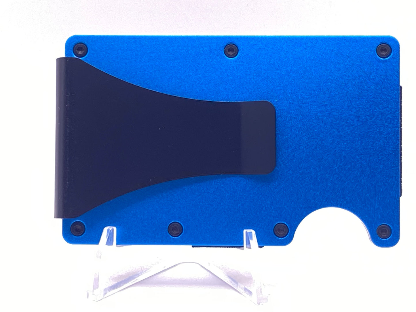 Texas Rangers Inspired RFID Wallet – Blue Laser Engraved Aluminum