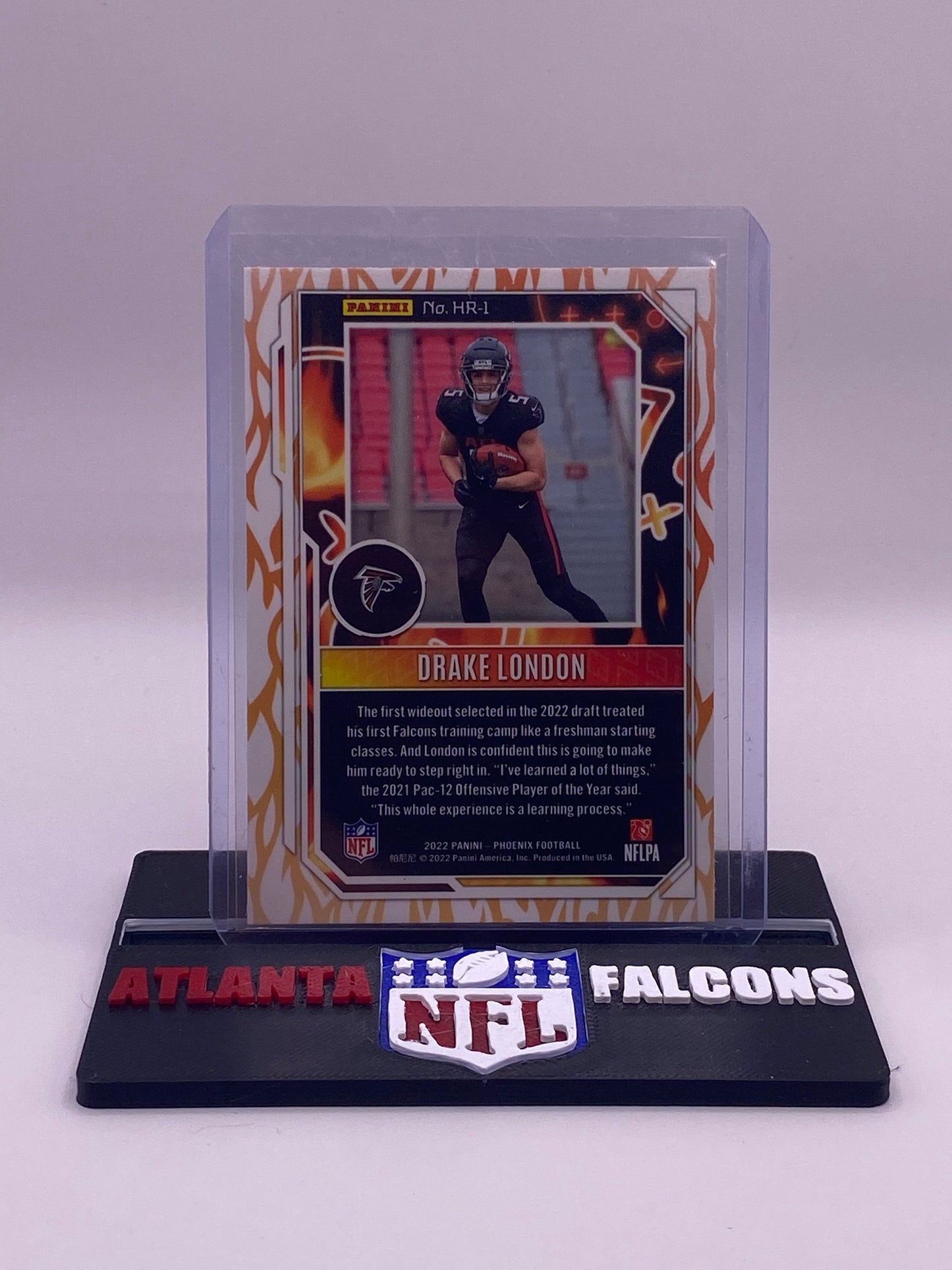 2022 Panini Phoenix “Hot Routes” Drake London RC #HR-1 – Atlanta Falcons Rookie Insert