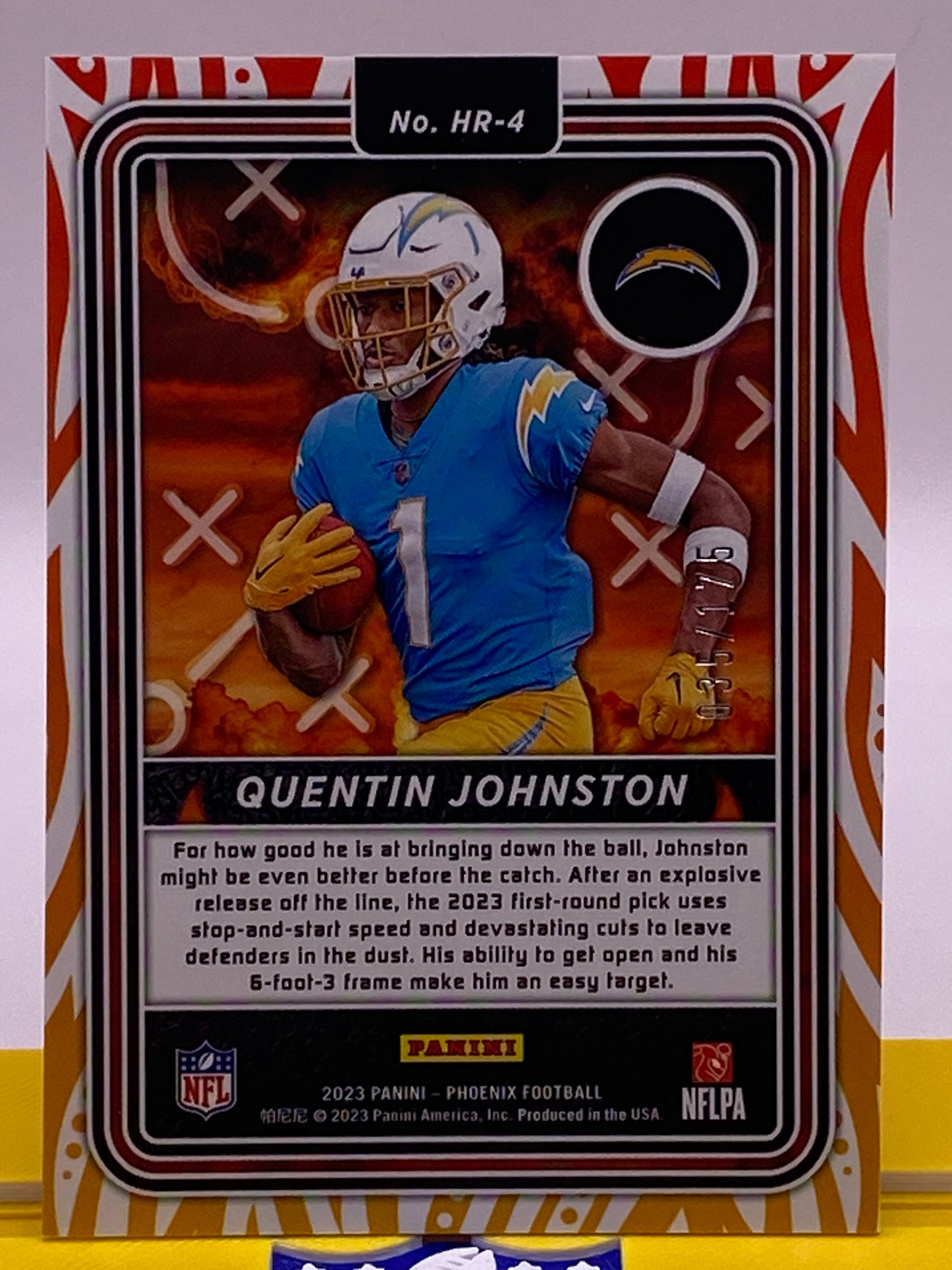 2023 Panini Phoenix Quentin Johnston Hot Routes Pink /175 RC (035/175) – LA Chargers HR-4