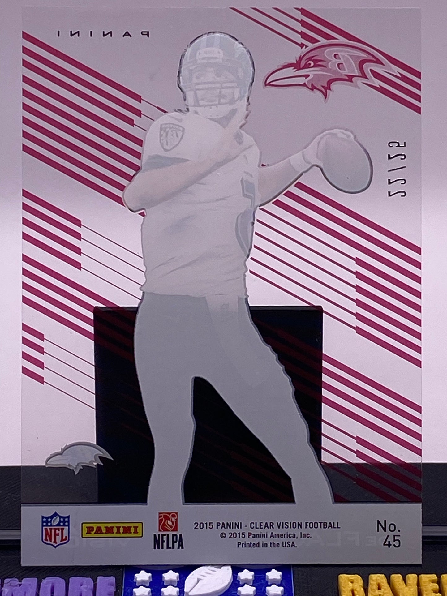 2015 Panini Clear Vision “Slear Vision” Joe Flacco /25 (22/25) – Baltimore Ravens #45