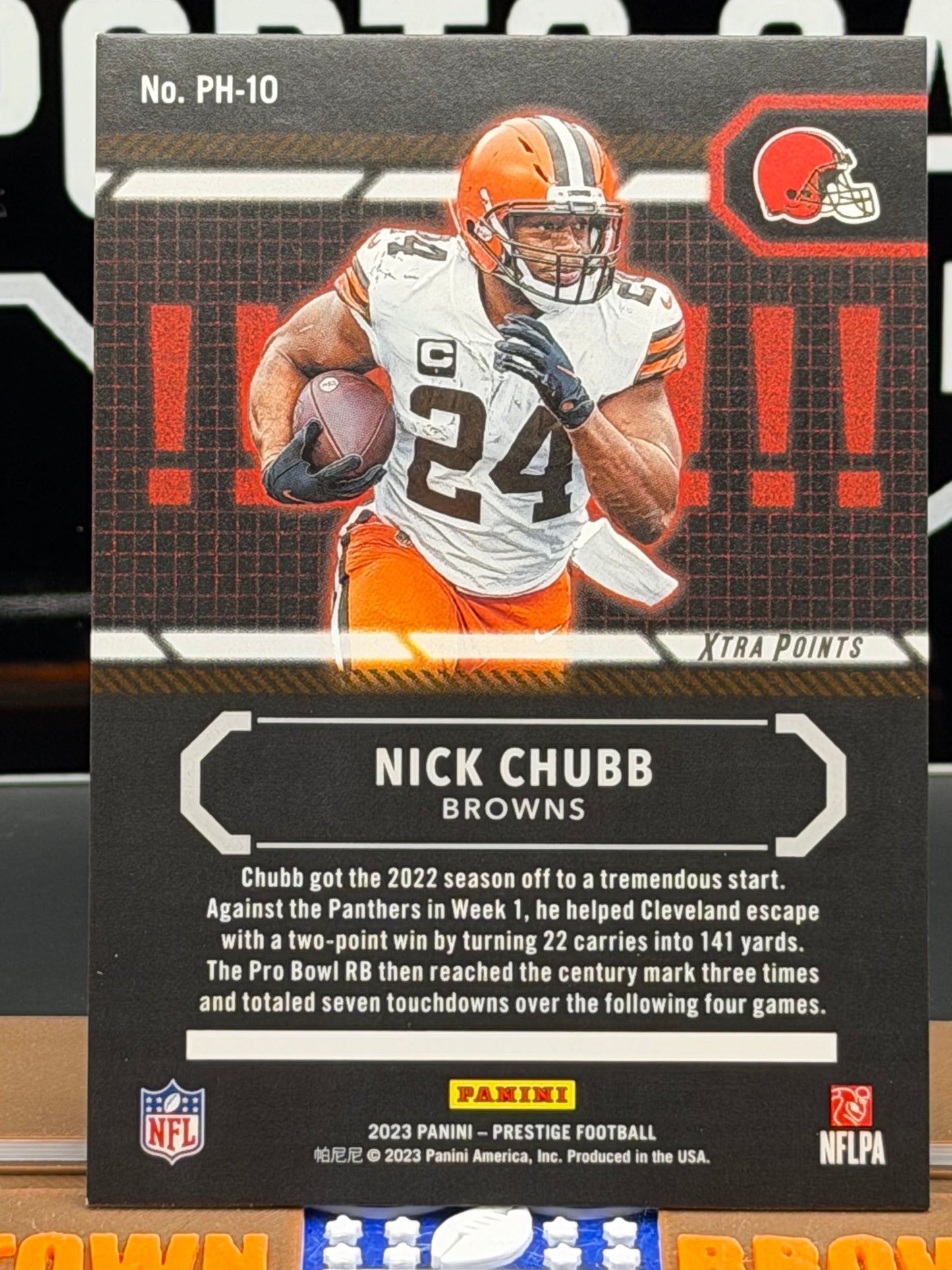 2023 Panini Prestige Nick Chubb Powerhouse Xtra Points Purple 11/99 #PH-10 Browns