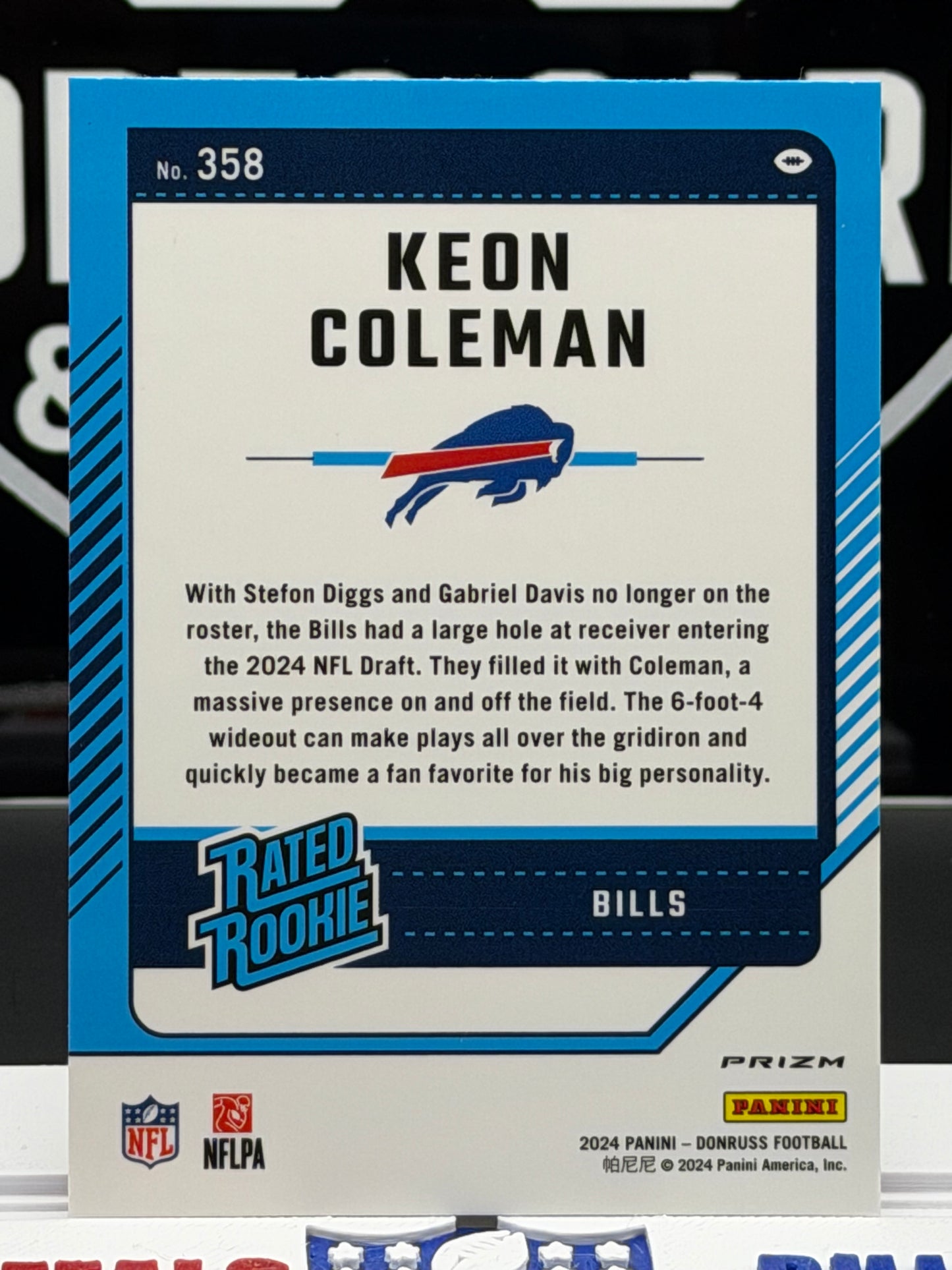 2024 Donruss Optic Keon Coleman Red Pandora Rated Rookie Prizm #358 Bills