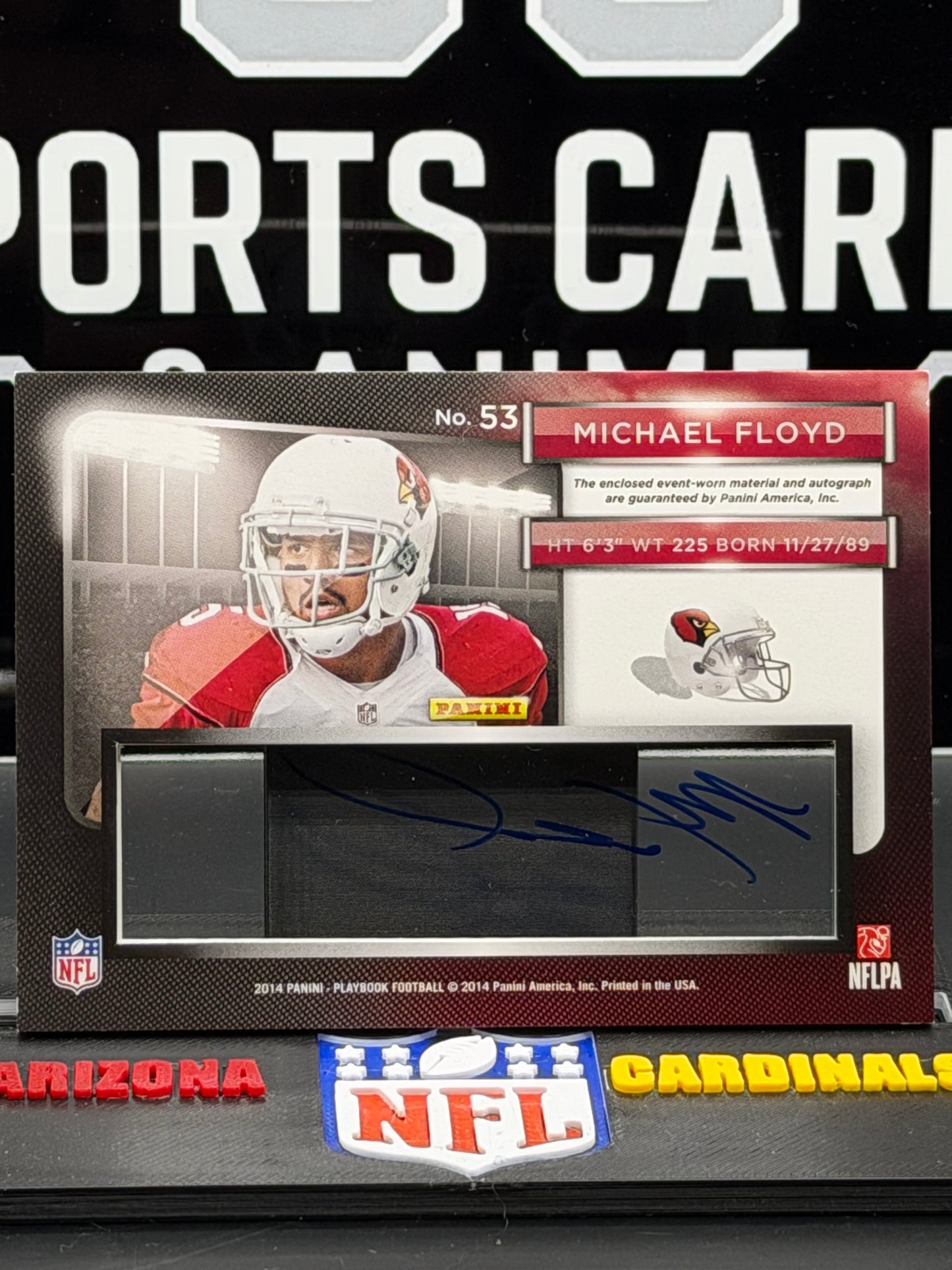 2014 Panini Playbook Michael Floyd Patch Auto /25 Cardinals #53