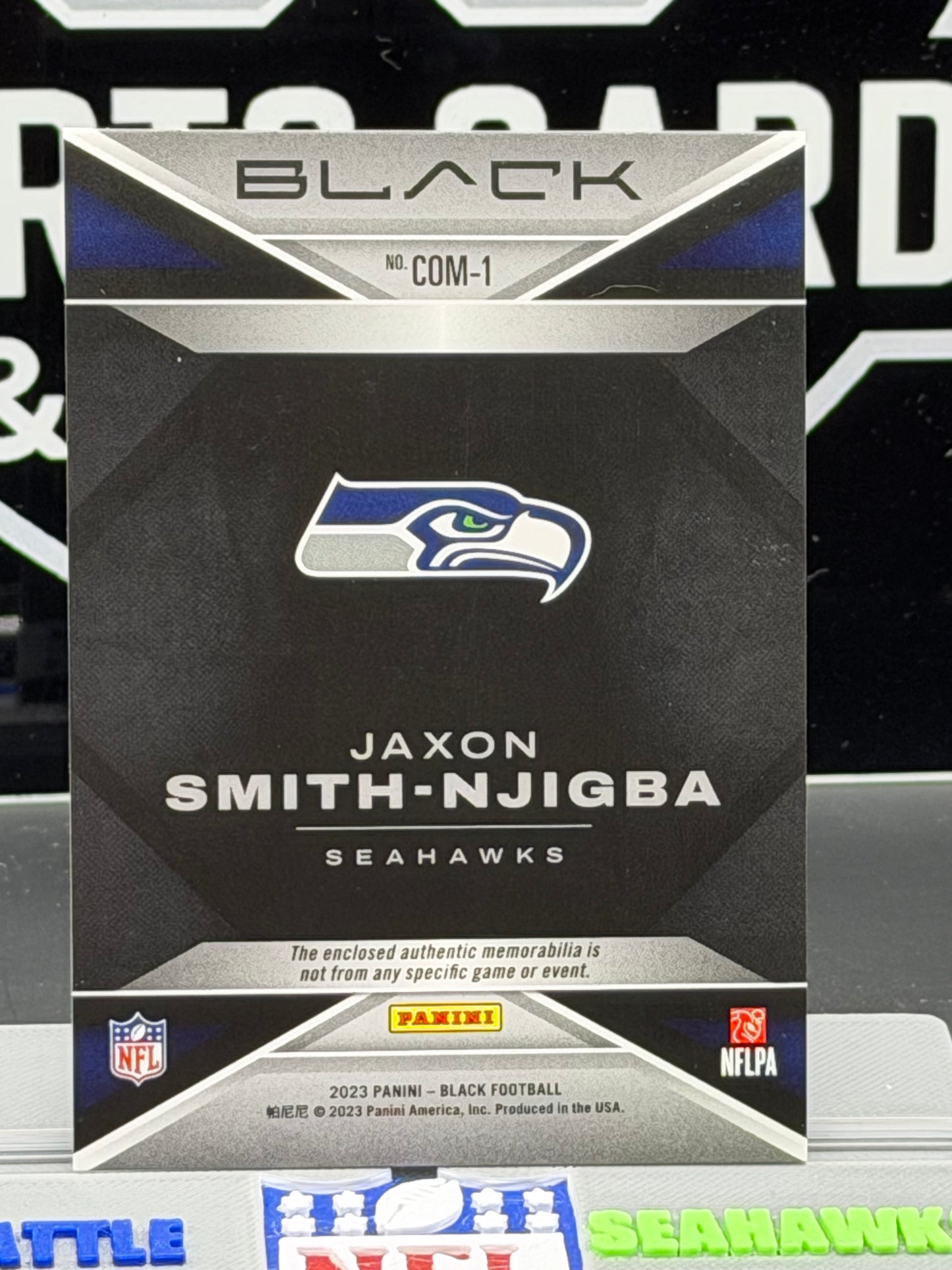 2023 Panini Black JSN Jaxon Smith-Njigba RC Triple Patch /150 COM-1 Seahawks 093/150