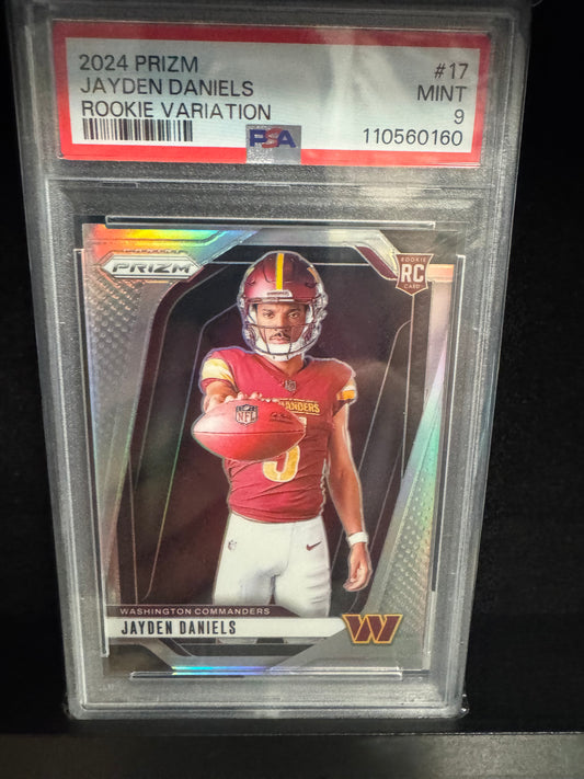 2024 Panini Prizm Jayden Daniels Rookie Variation #17 PSA 9 – Washington Commanders