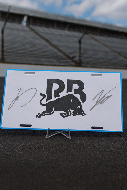 RB F1 License Plate – ABS Display Plate | White & Blue Edition