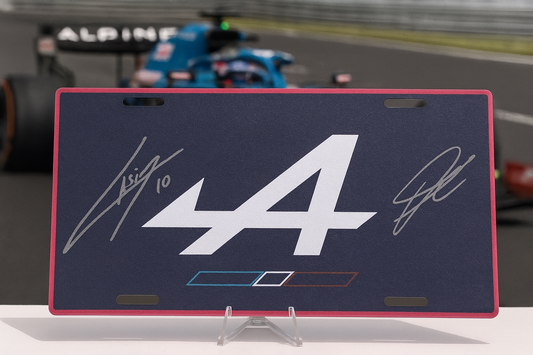 Alpine F1 License Plate – ABS Display Plate | Blue & Pink Edition
