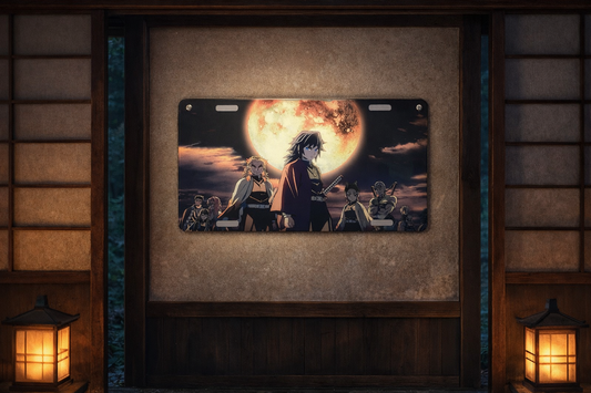 Demon Slayer Hashira License Plate – All Hashira Inspired Anime Wall Decor – Metal Display Plate