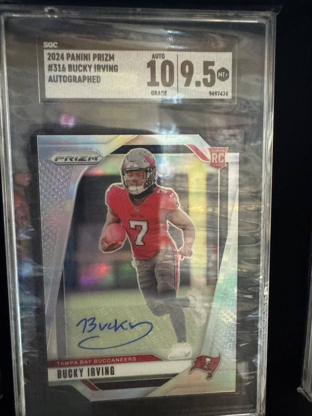 2024 Panini Prizm Bucky Irving Rookie Autograph #316 SGC 9.5 / Auto 10