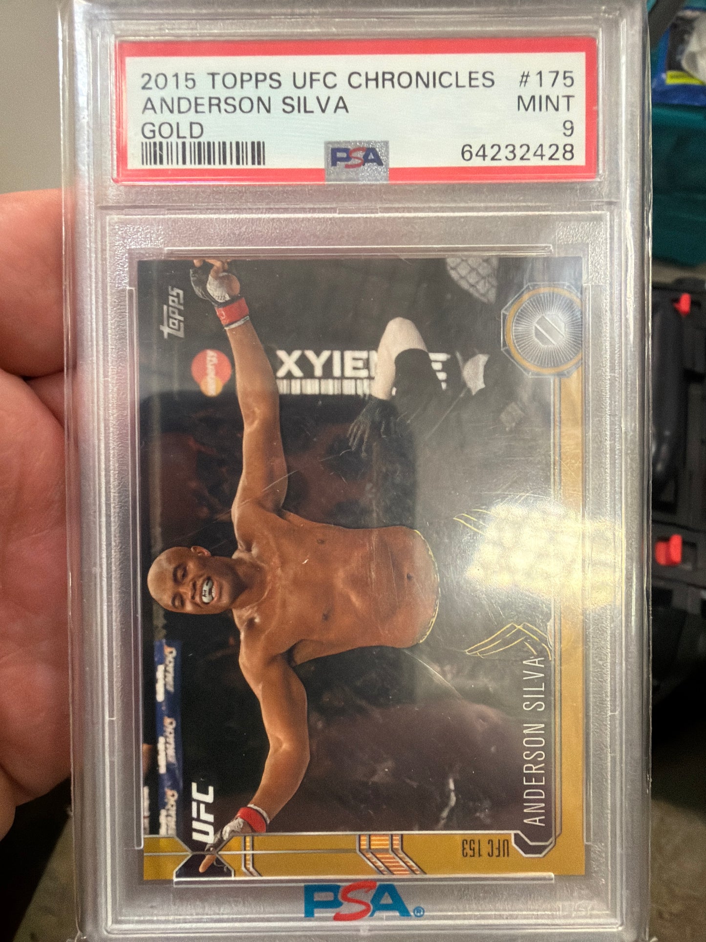 2015 Topps UFC Chronicles Gold #175 Anderson Silva /88 PSA 9 Mint