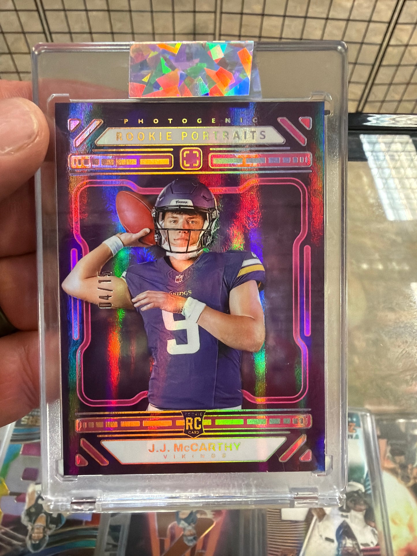 2024 Panini Photogenic J.J. McCarthy Rookie Portraits /15 Vikings RC #152 SSP