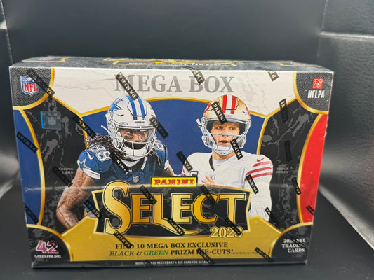 2023 Panini Select NFL Football Mega Box – Black & Green Prizm Die-Cuts