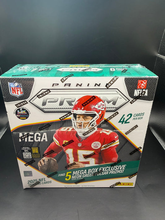 2025 Panini Prizm NFL Football Mega Box – Neon Green Pulsar Prizms