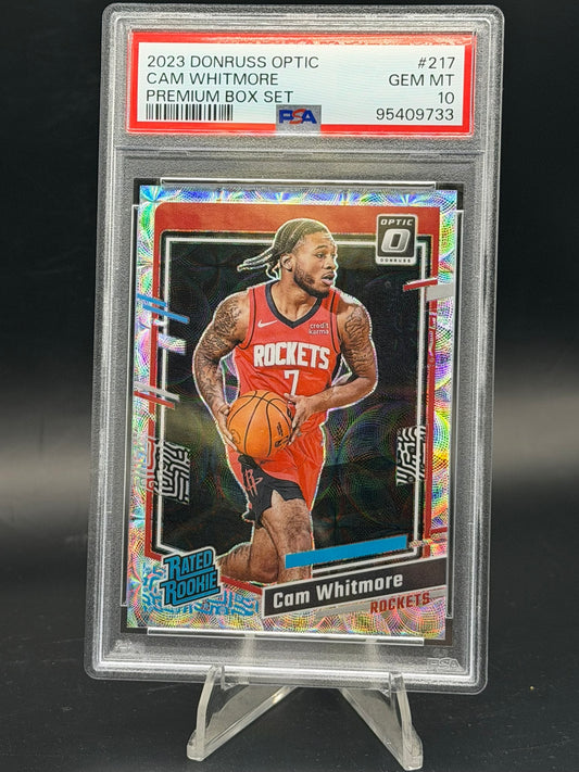 2023-24 Panini Donruss Optic Cam Whitmore Rated Rookie #217 Premium Box Set /249 – PSA 10 GEM MINT