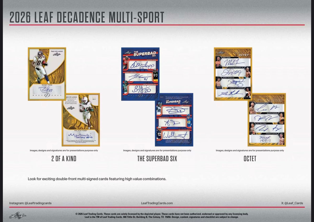 2026 Leaf Decadence Multisport Hobby Box