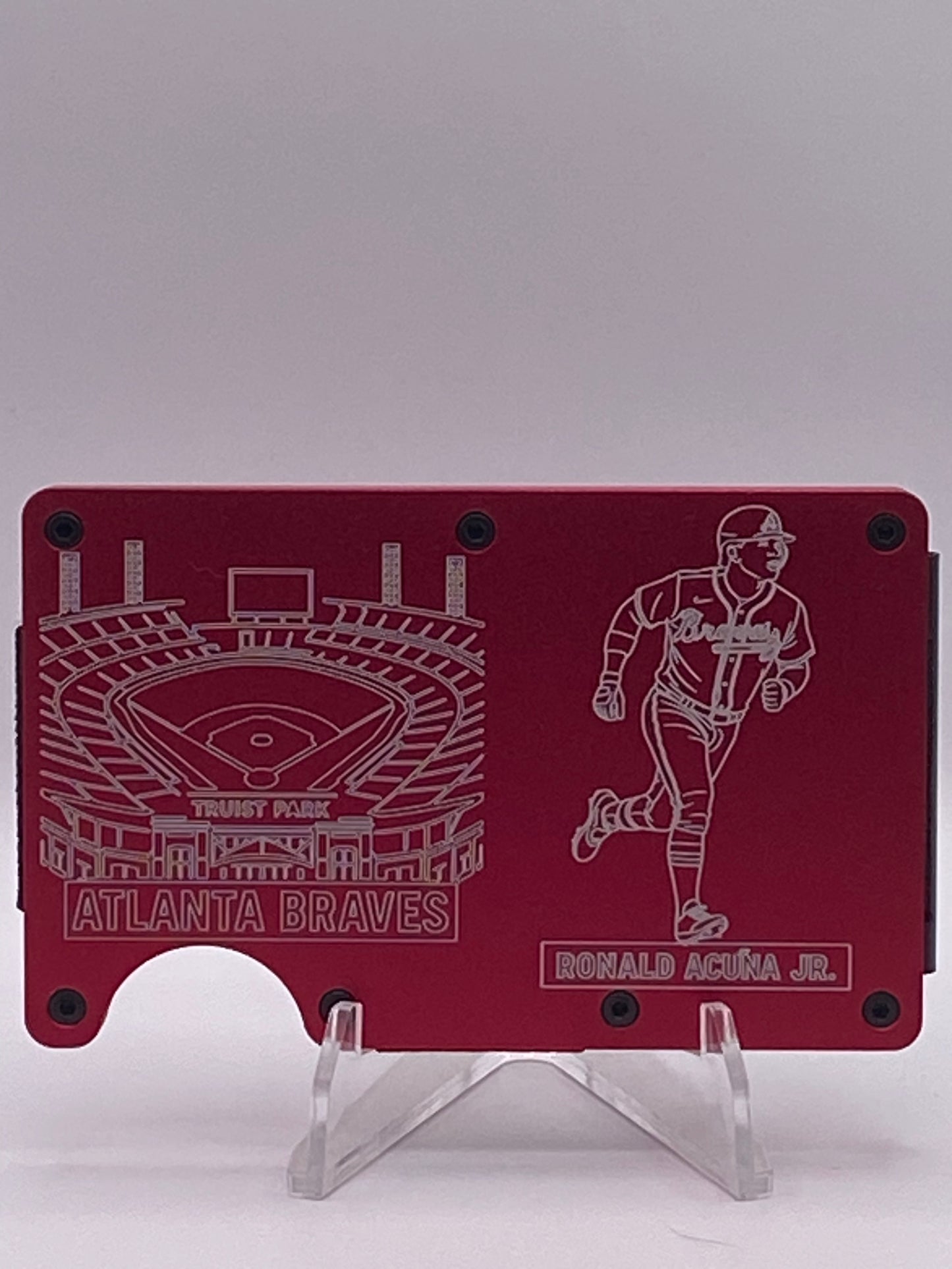 Atlanta Braves Ronald Acuña Jr. RFID Wallet – 1/1 Custom Engraved Aluminum Money Clip