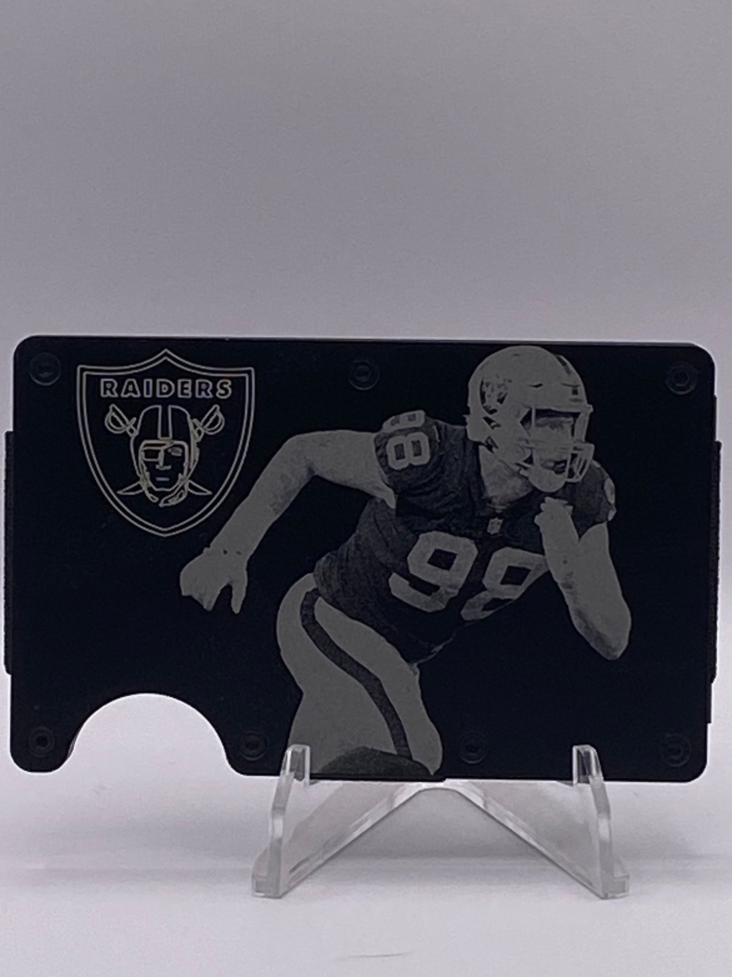 Las Vegas Raiders Maxx Crosby RFID Wallet – 1/1 Custom Engraved Aluminum Money Clip