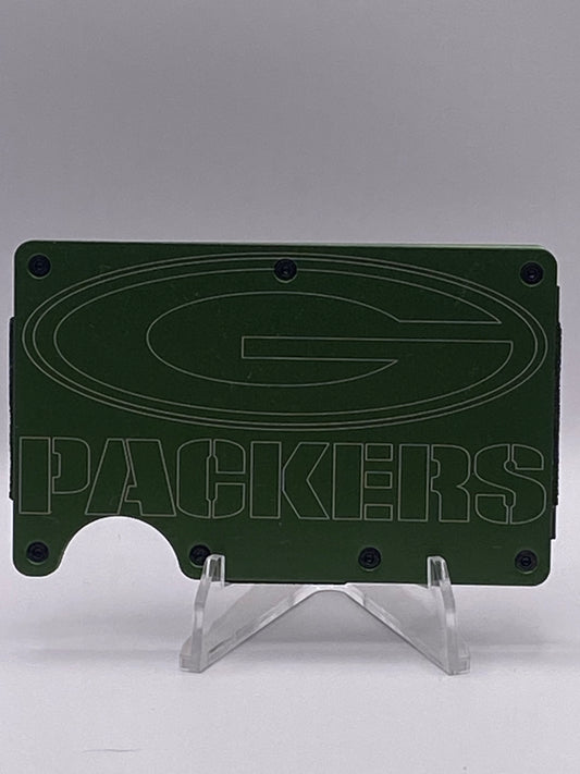 Green Bay Packers Brett Favre RFID Wallet – 1/1 Custom Engraved Aluminum Money Clip