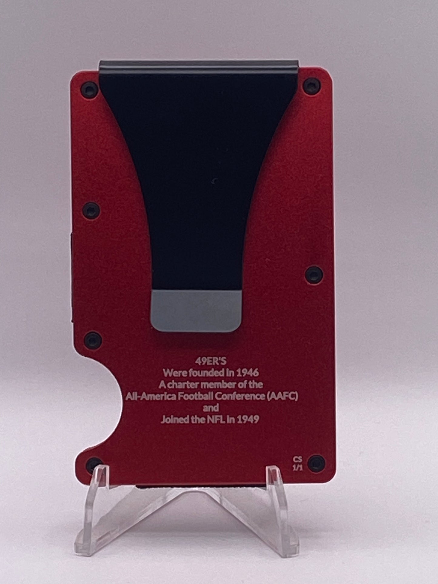 San Francisco 49ers Brock Purdy “Mr. Irrelevant” RFID Wallet – 1/1 Custom Engraved Aluminum Money Clip