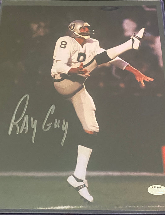 Ray Guy Signed Oakland Raiders 8x10 Photo – HOF Legendary Punter