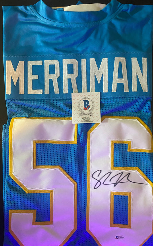 Shawne Merriman Autographed San Diego Chargers Jersey – Beckett COA