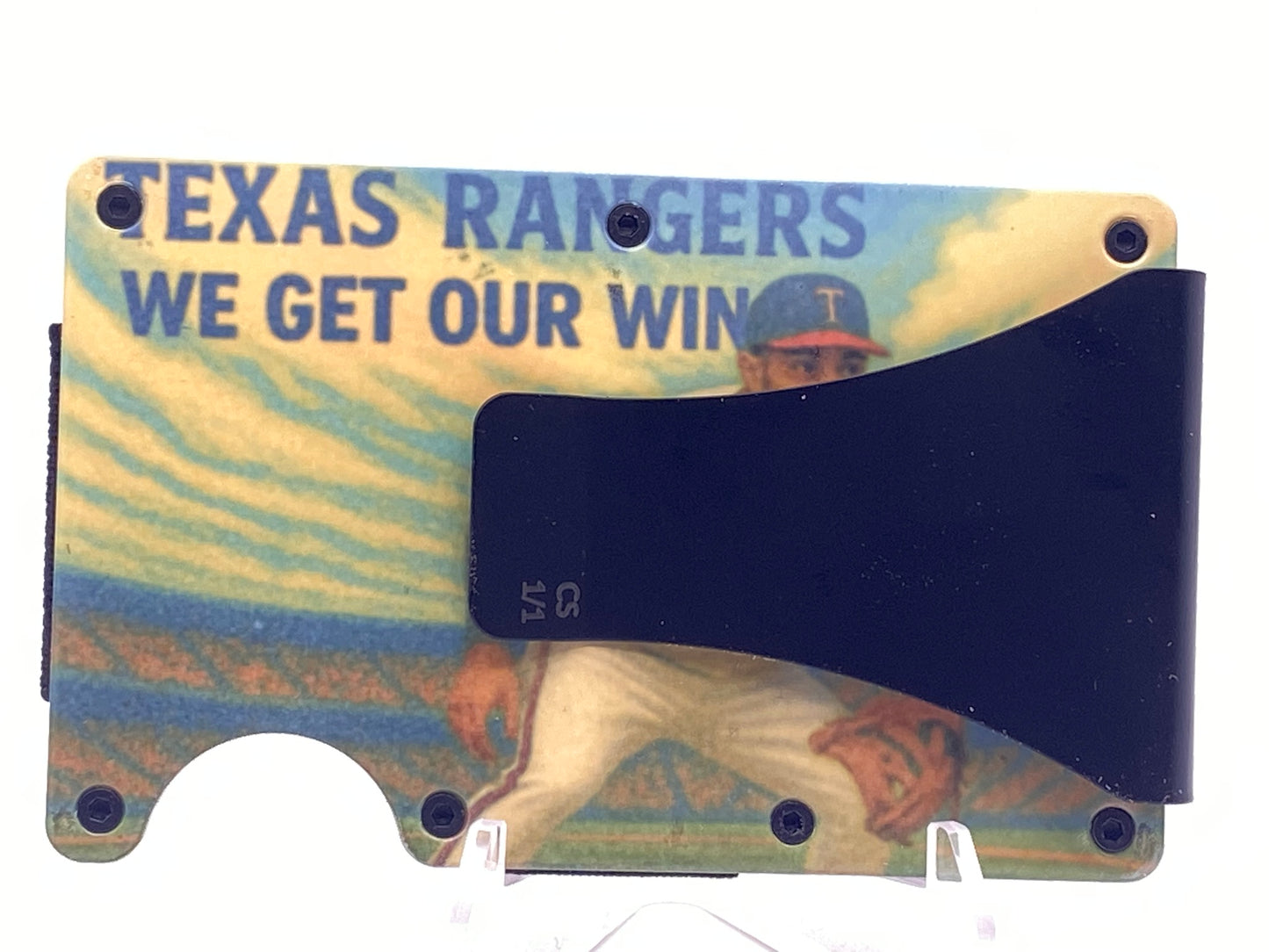 Texas Rangers Inspired Metal RFID Wallet | Slim Minimalist Card Holder | Baseball Fan Gift