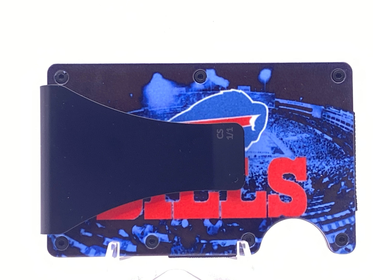 One-of-One Buffalo QB Tribute RFID Wallet (1/1) | Josh Allen Inspired | Slim Metal Card Holder