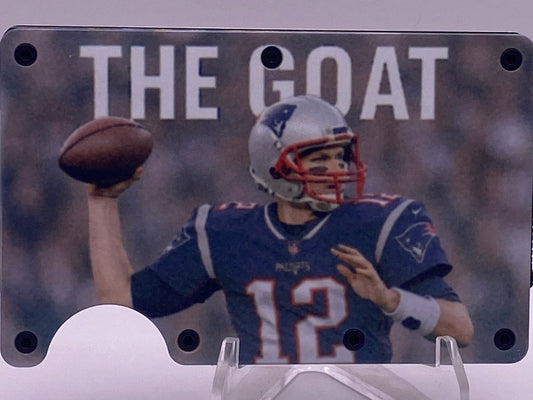 Patriots Inspired RFID Wallet 1/1 | “THE GOAT” Design | Minimalist Metal Wallet