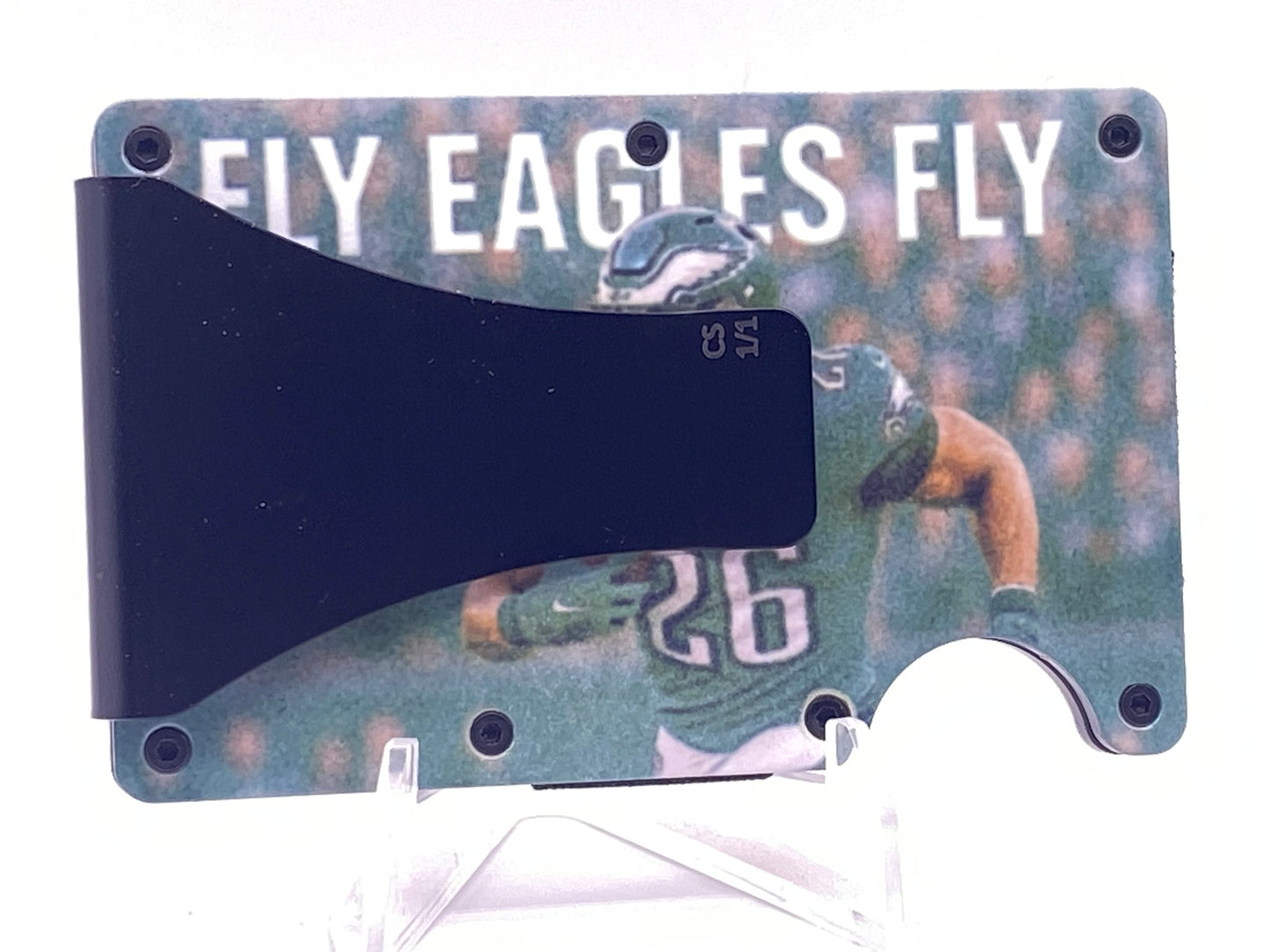 One-of-One Eagles Fan RFID Wallet – Fly Eagles Fly –Saquon Barkley