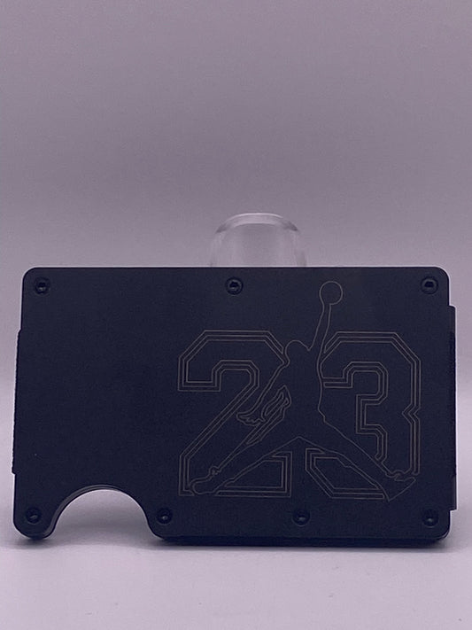 Jordan 23 Basketball Inspired RFID Wallet – Laser Engraved Aluminum Card Holder