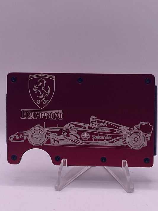 Ferrari-Inspired 1/1 RFID Metal Wallet | Laser Engraved