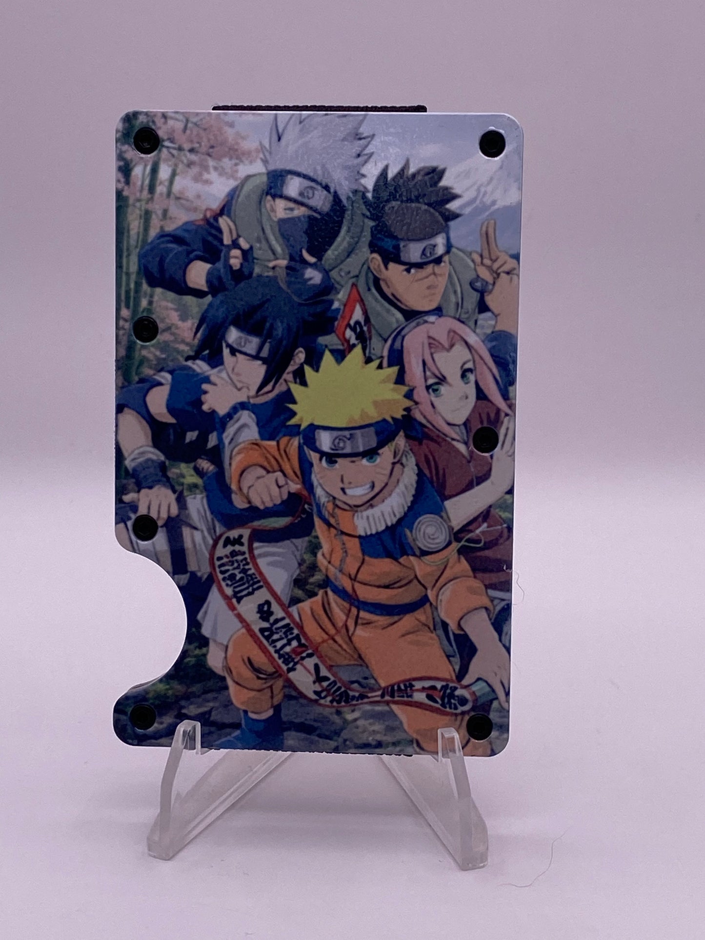 1/1 Naruto RFID Wallet – Metal Anime Wallet w/ Money Clip – Slim Front Pocket EDC Wallet