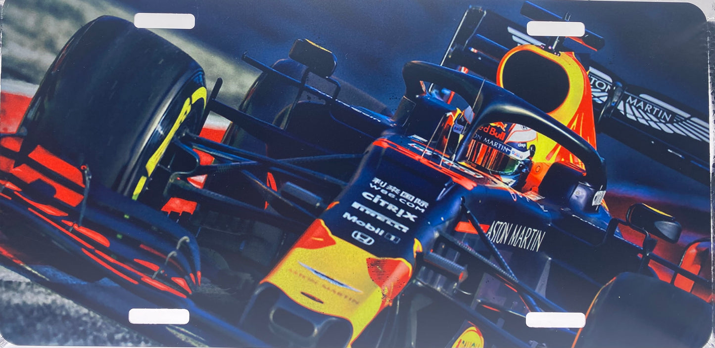 Red Bull F1 Metal License Plate Sign – Formula 1 Racing Wall Decor – Garage / Man Cave / Game Room