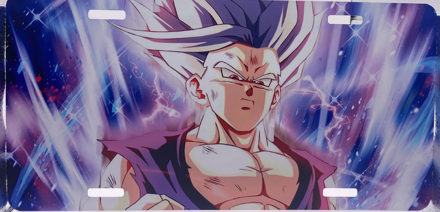 Gohan Dragon Ball Z Metal License Plate Sign – Anime Wall Decor – Game Room / Man Cave Display Plate