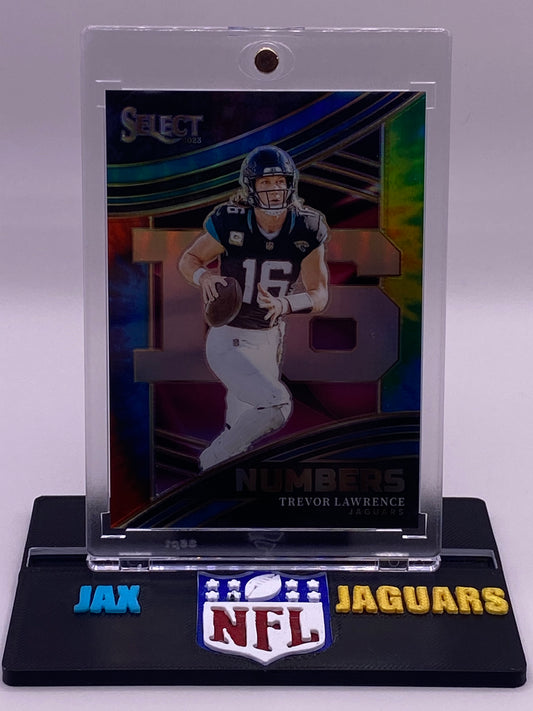 2023 Panini Select Trevor Lawrence Numbers Prizm SSP /25 (15/25) Jaguars Insert – NMB-TLA