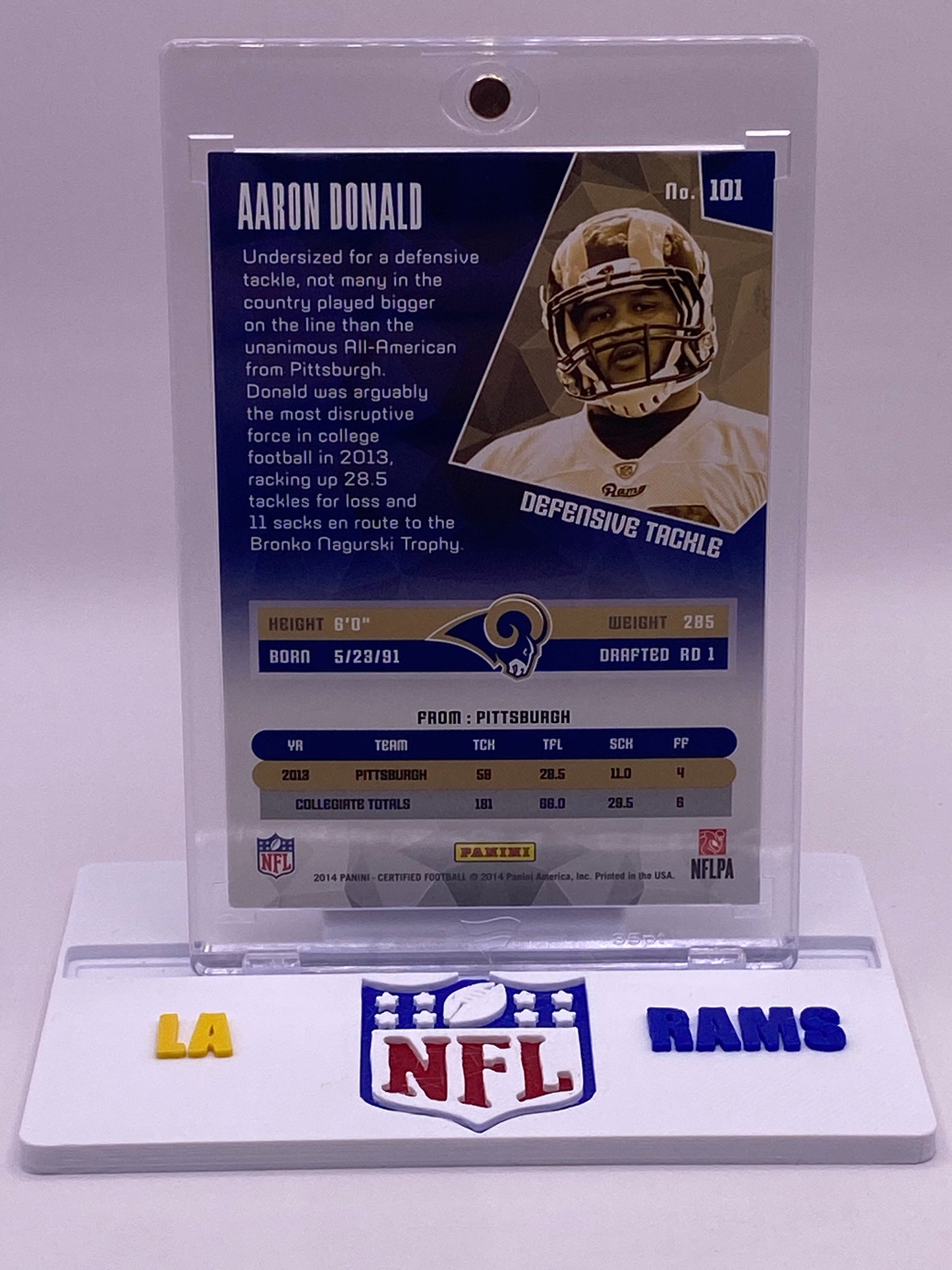 2014 Panini Certified Aaron Donald Rookie Card #101 – Red Parallel /249 (091/249) LA Rams RC