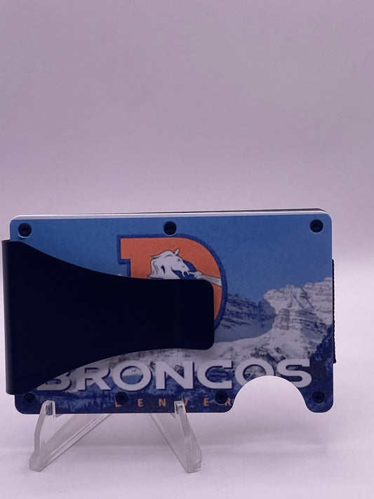 1/1 Denver Broncos RFID-Blocking Wallet – Bo Nix #10 “Iceman” Custom Design