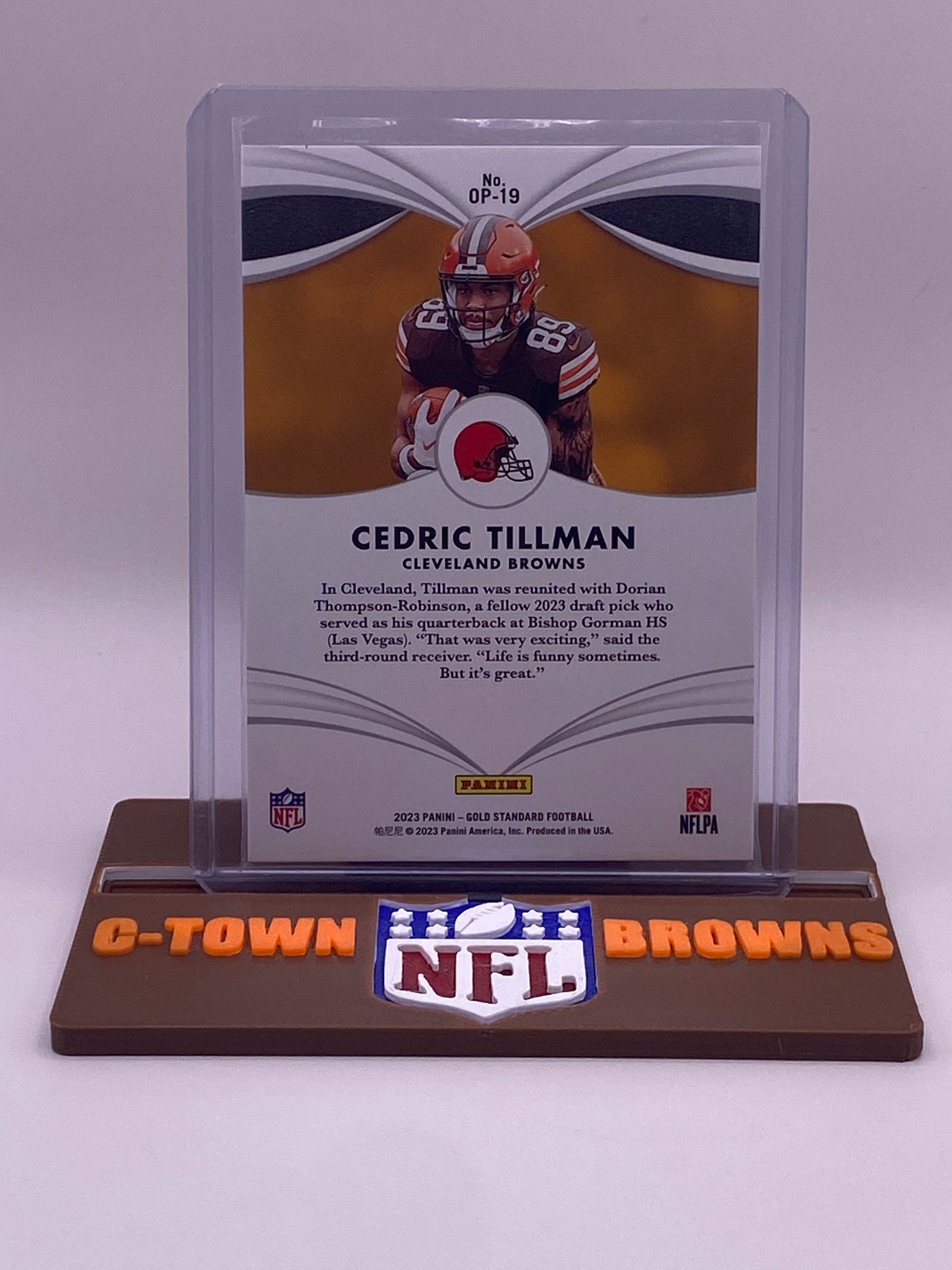 2023 Panini Gold Standard Cedric Tillman “Opulence” #OP-19 – Browns Rookie – Serial #’d 3/24