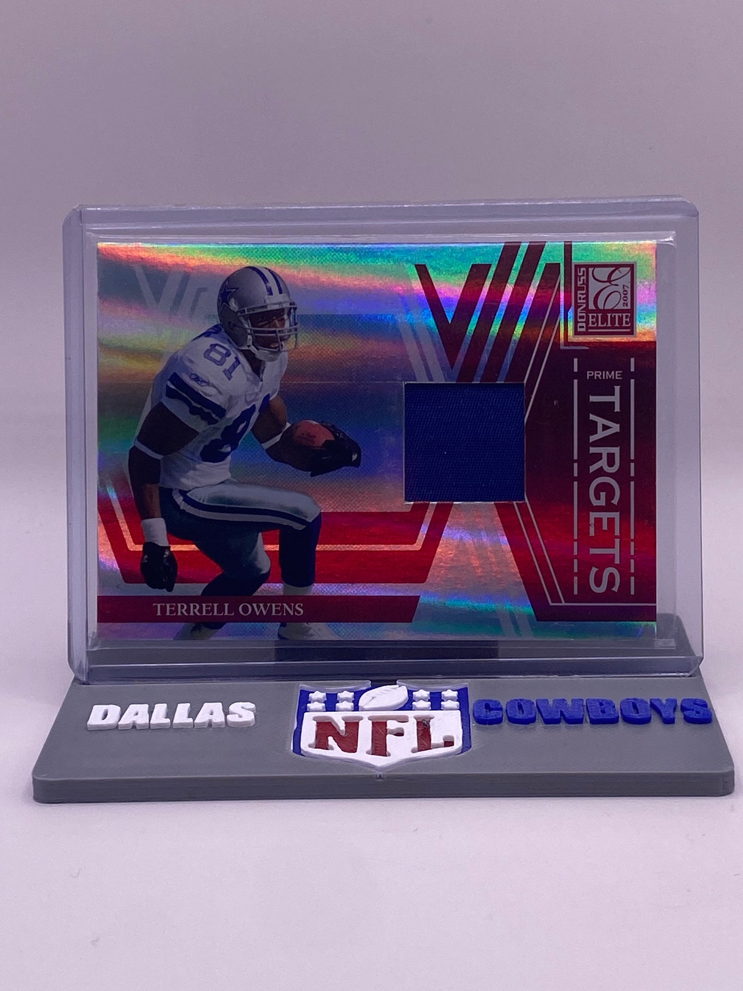 Terrell Owens 2007 Donruss Elite Prime Targets Jerseys PRIME #PT-2 – Game-Worn Patch /50 (38/50)