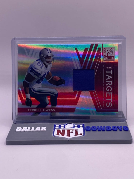Terrell Owens 2007 Donruss Elite Prime Targets Jerseys PRIME #PT-2 – Game-Worn Patch /50 (38/50)