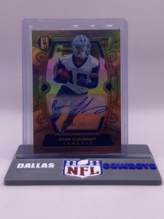 Ryan Flournoy 2024 Panini Gold Standard Rookie Auto #185 /299 – Dallas Cowboys + Stand