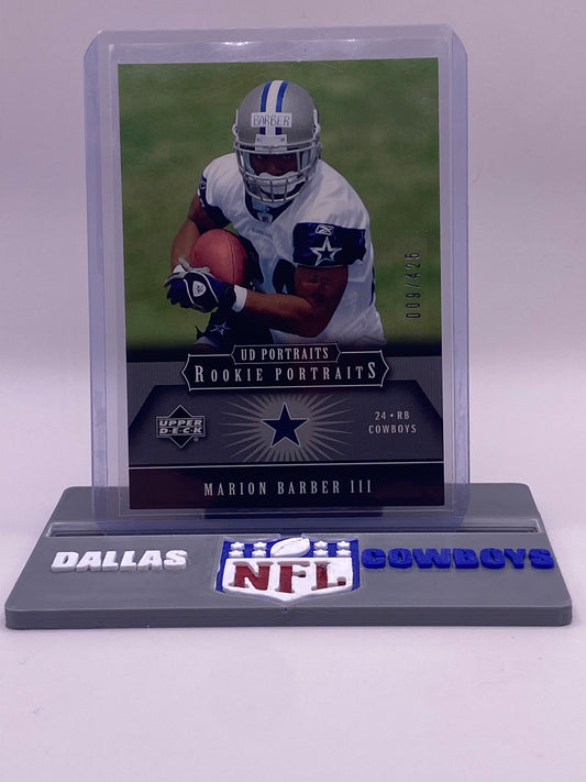 Marion Barber III Rookie 009/425 – Upper Deck 2005 Rookie Portraits Serial Numbered (Cowboys)