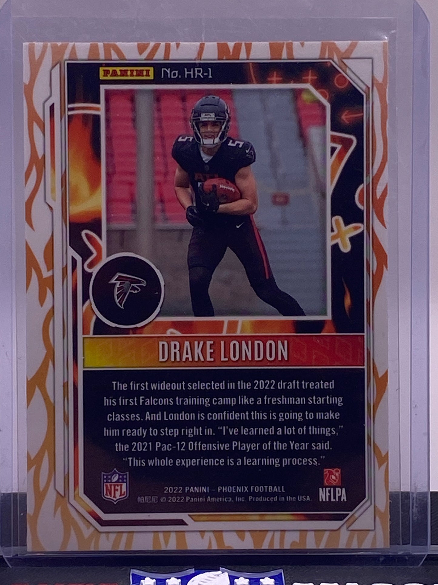 2022 Panini Phoenix “Hot Routes” Drake London RC #HR-1 – Atlanta Falcons Rookie Insert